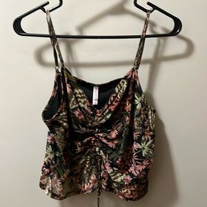 Exhilaration cinch front crop top size L